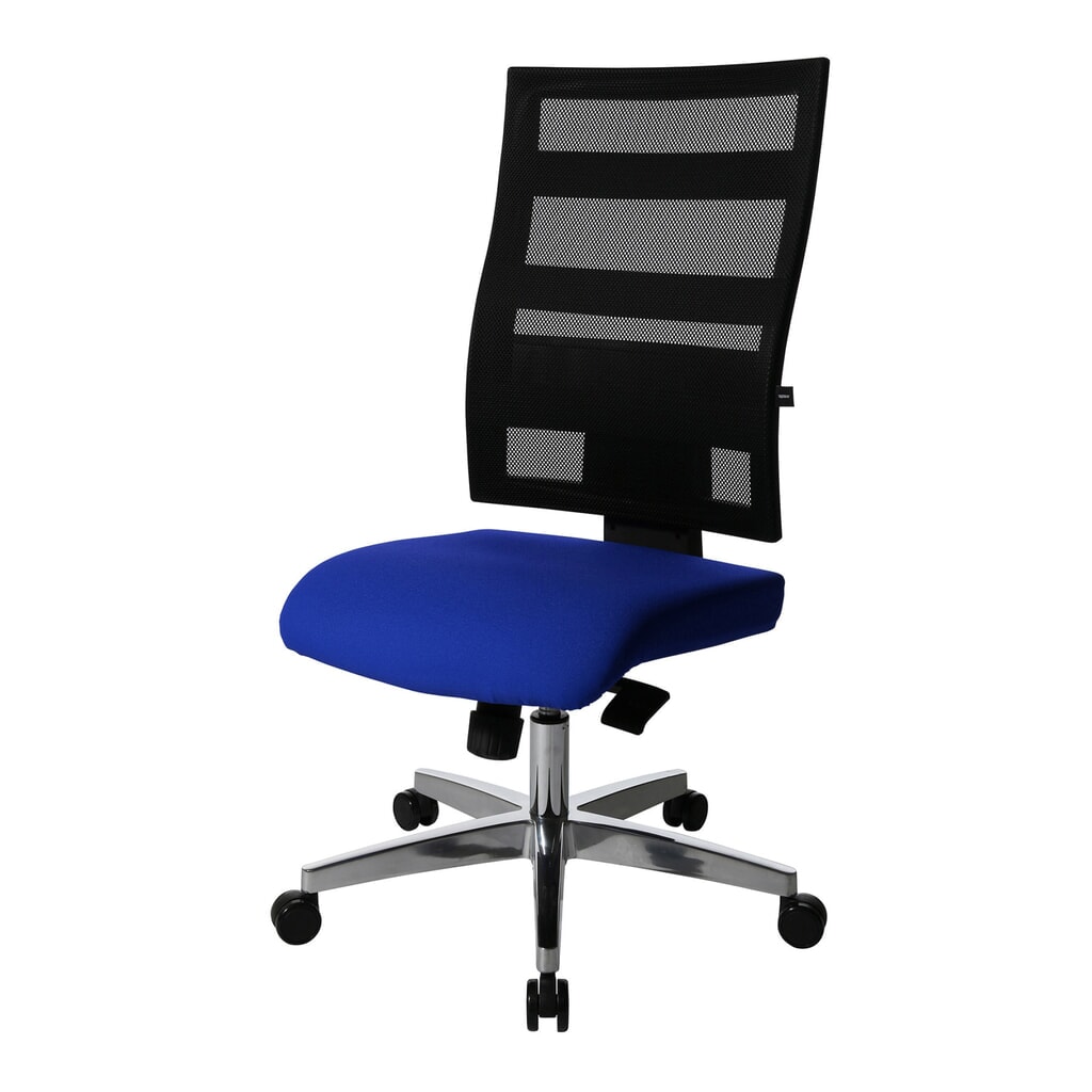 Topstar® Bürodrehstuhl X-Pander, Netzrücken, Fitness-Funktion, blau Produktabbildung Nr. 2: Topstar® Bürodrehstuhl X-Pander, Netzrücken, Fitness-Funktion, blau