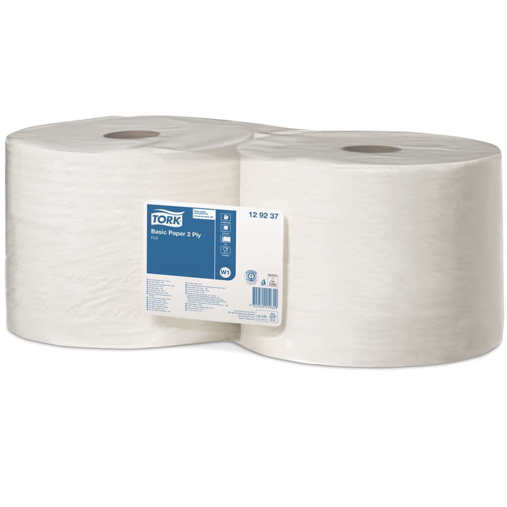 Produktabbildung: TORK® Wischtücher Standard, HxB 340 x 235 mm, 2 Rollen, weiss