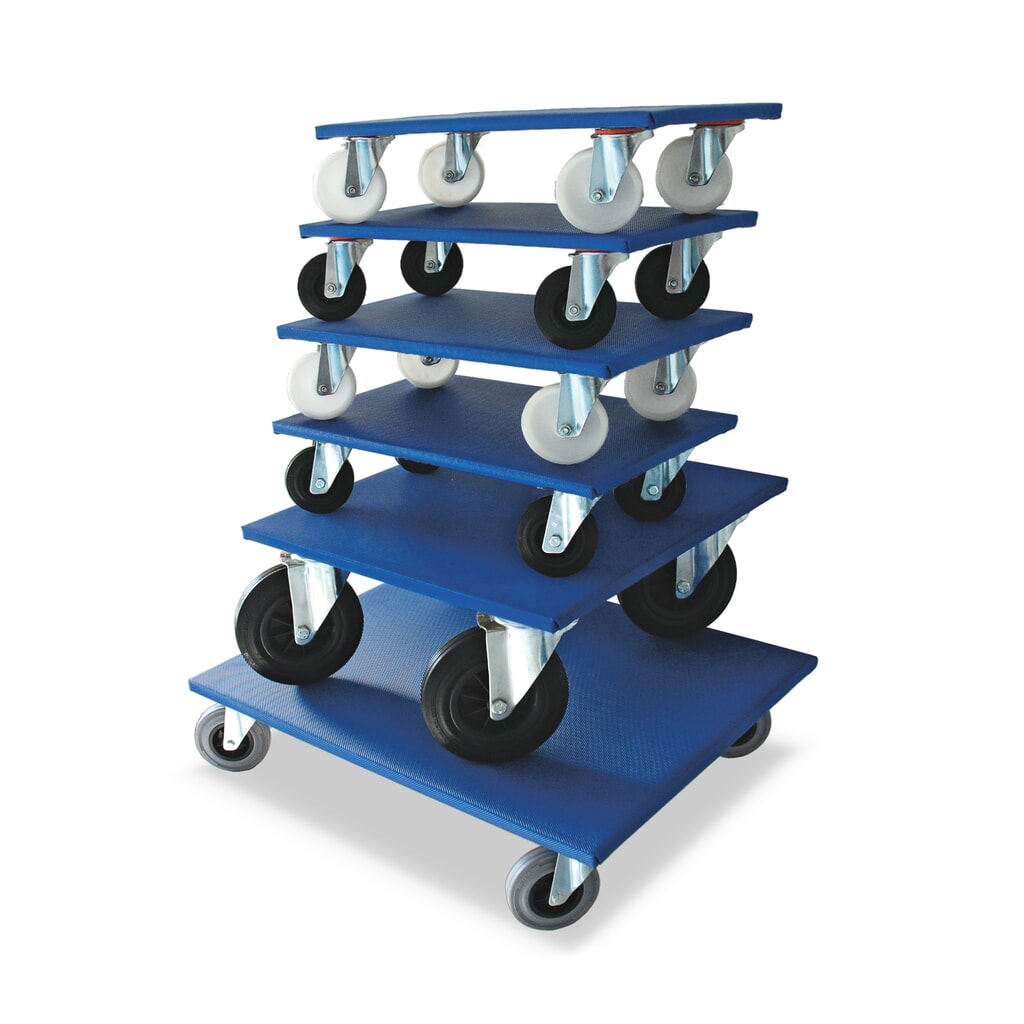 Produktabbildung: Transportroller HEMMDAL, Tragkraft 350 kg, Polypropylen-Bereifung, 2 Stk./VE