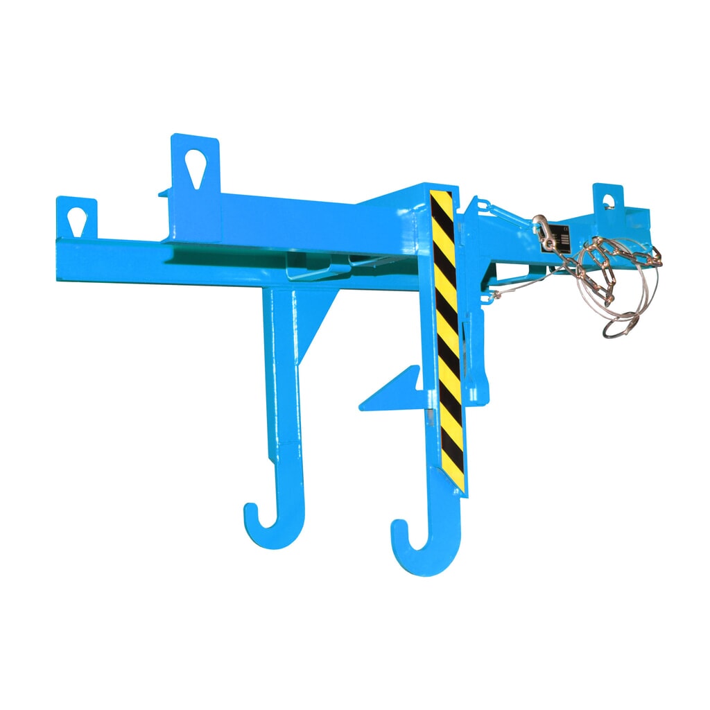 Traverse Typ BKT für Bauer® stapelbare Kippbehälter, TK 500 kg, Volumen 0,3 m³, RAL 5012 lichtblau Produktabbildung: Traverse Typ BKT für Bauer® stapelbare Kippbehälter, TK 500 kg, Volumen 0,3 m³, RAL 5012 lichtblau