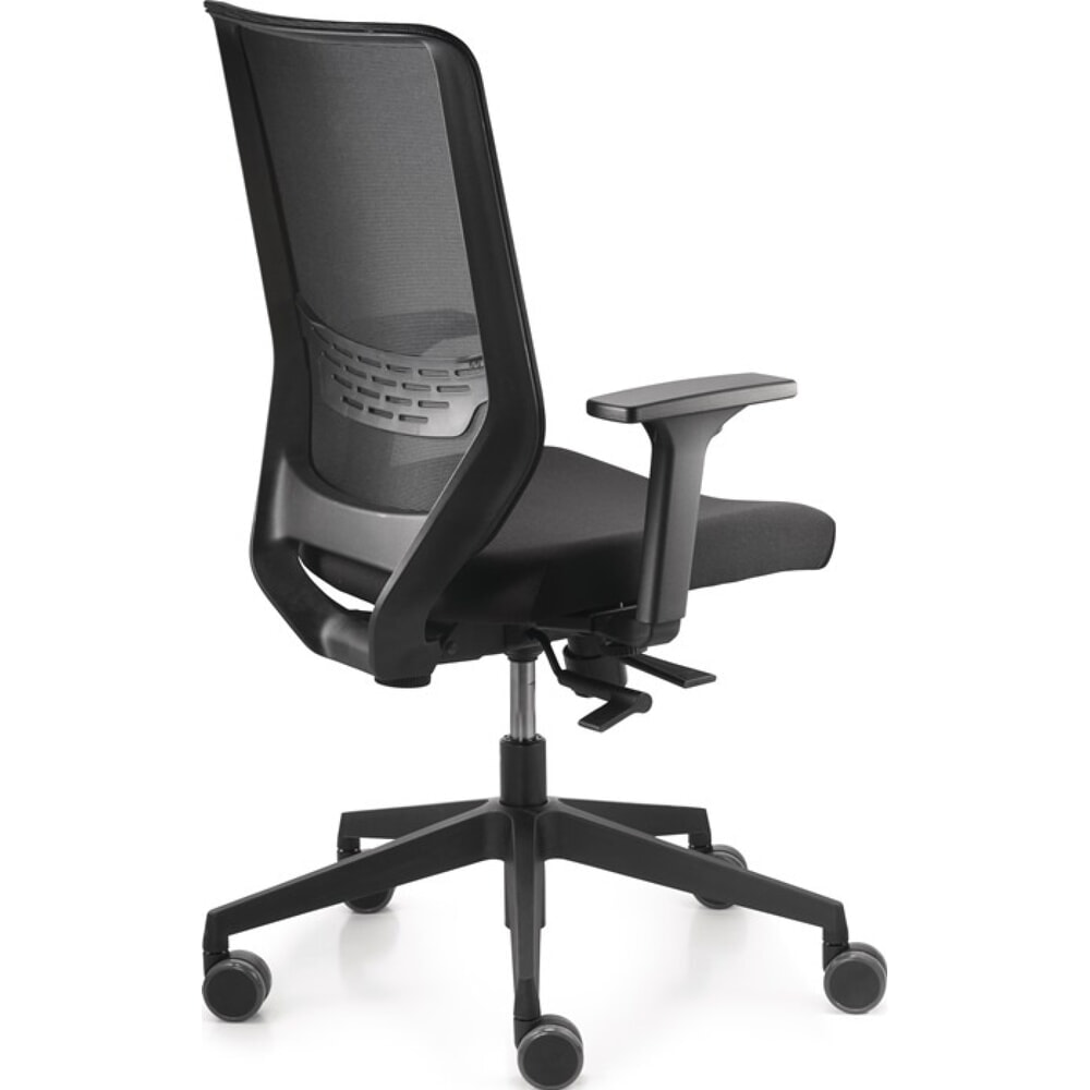 Produktabbildung Nr. 3: TREND OFFICE Bürodrehstuhl Mesh, schwarz 410-520 mm, Armlehnen, breiten- und höhenverstellbar, mit Synchrontechnik