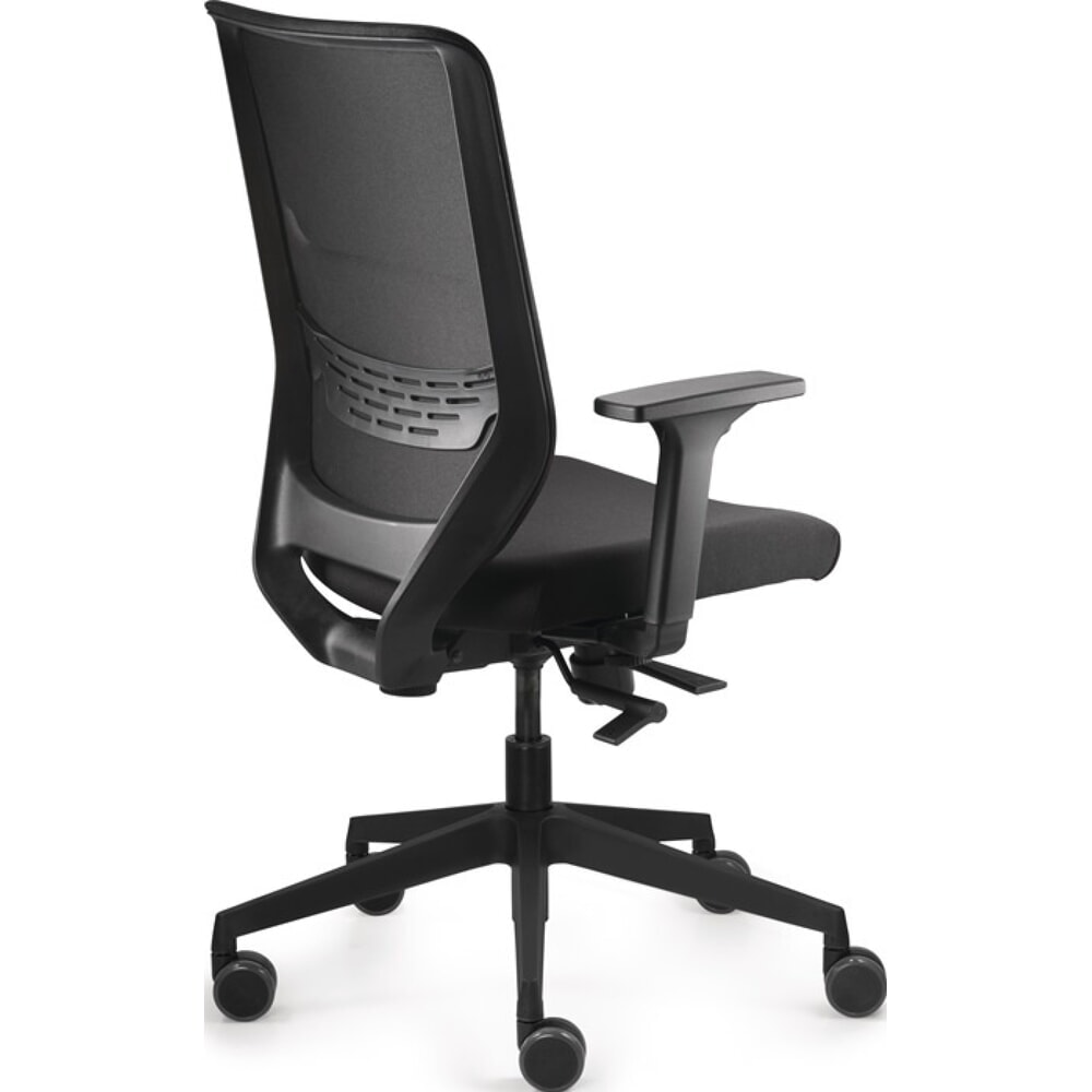 Produktabbildung Nr. 4: TREND OFFICE Bürodrehstuhl Mesh, schwarz 410-520 mm, Armlehnen, breiten- und höhenverstellbar, mit Synchrontechnik
