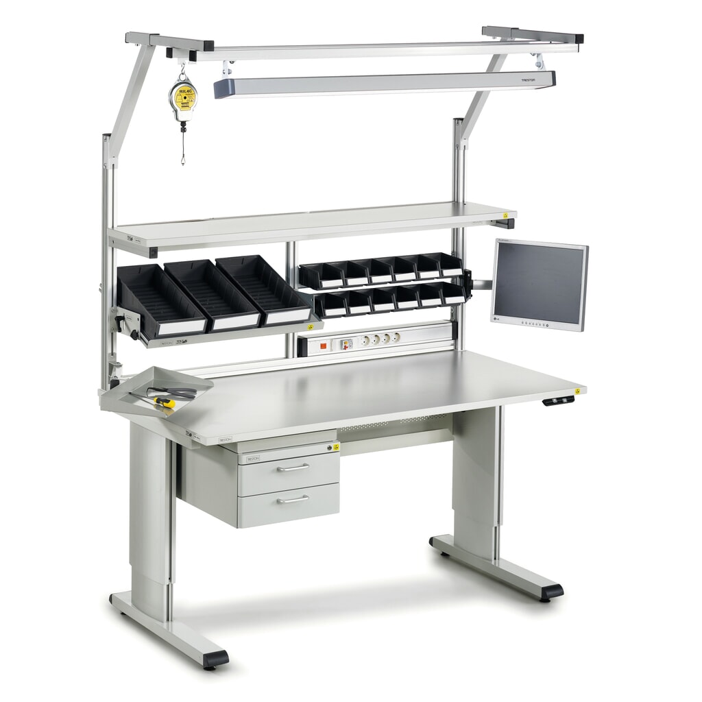 Produktabbildung Nr. 6: TRESTON WB-Arbeitstisch, ESD, manuell höhenverstellbar, BxT 1.800 x 800 mm