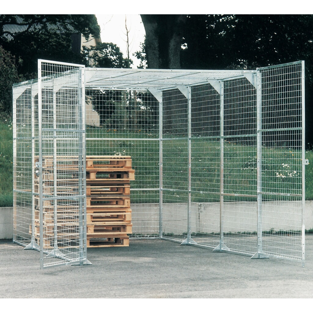 TROAX® Lagerbox , verzinkt, HxBxL 2.200 x 2.200 x 1.200 mm Produktabbildung: TROAX® Lagerbox , verzinkt, HxBxL 2.200 x 2.200 x 1.200 mm