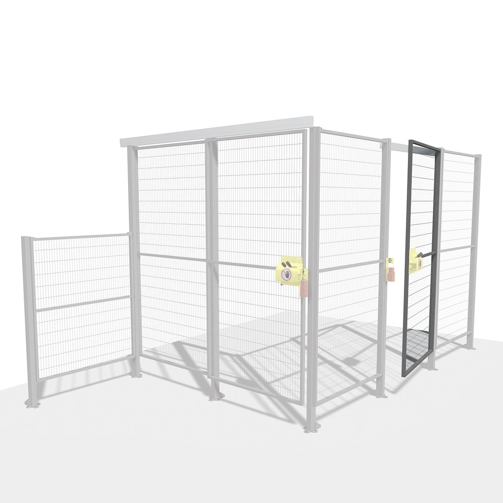 Produktabbildung: Tür-Set TROAX® SMART FIX mit SAFE LOCK, für Maschinenschutz, Schiebetür