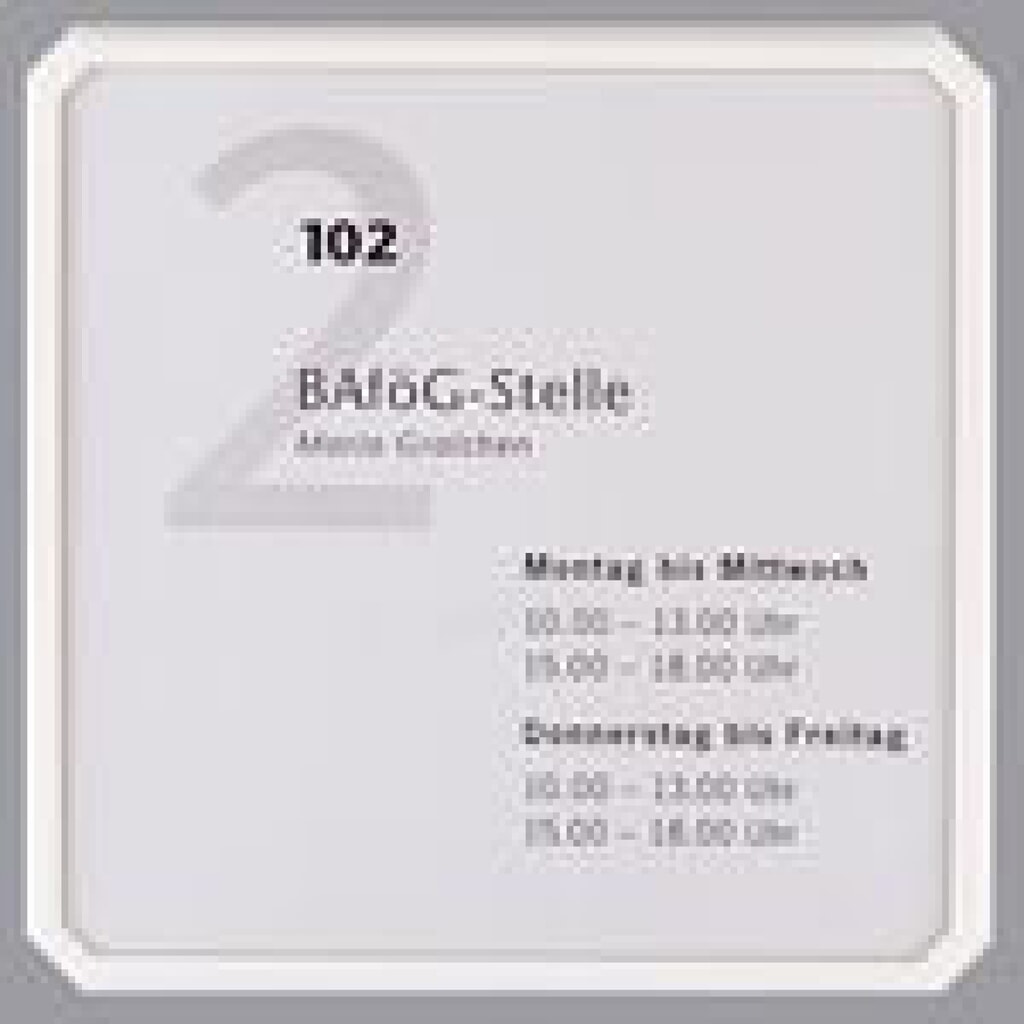 Produktabbildung: Türschild Futur, HxBxT 155 x 155 x 12 mm, reinweiss