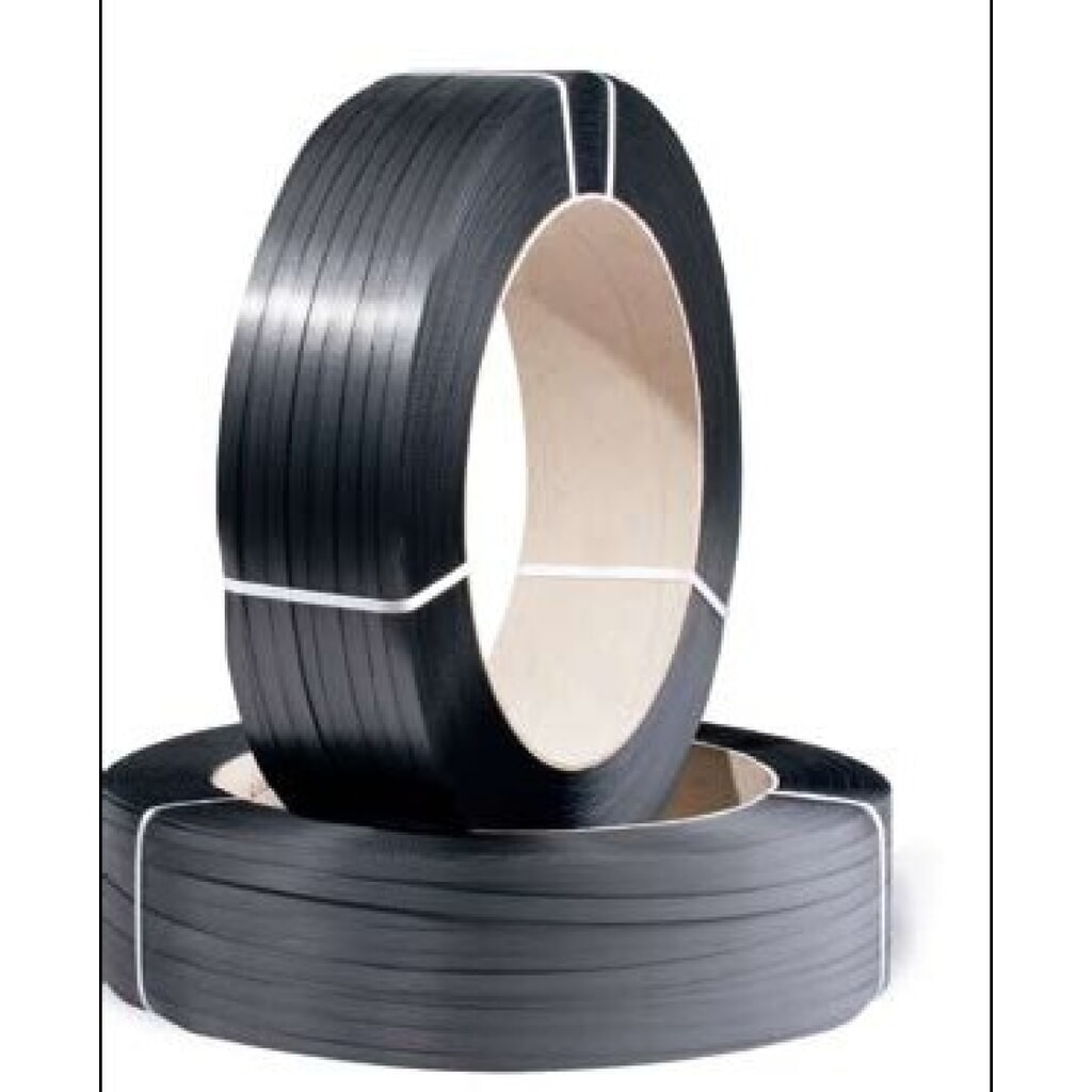 Produktabbildung: Umreifungsband aus PP, 12 mm x 3.000 lfm., Kern-Ø 200 mm, Stärke 0,55 mm, schwarz