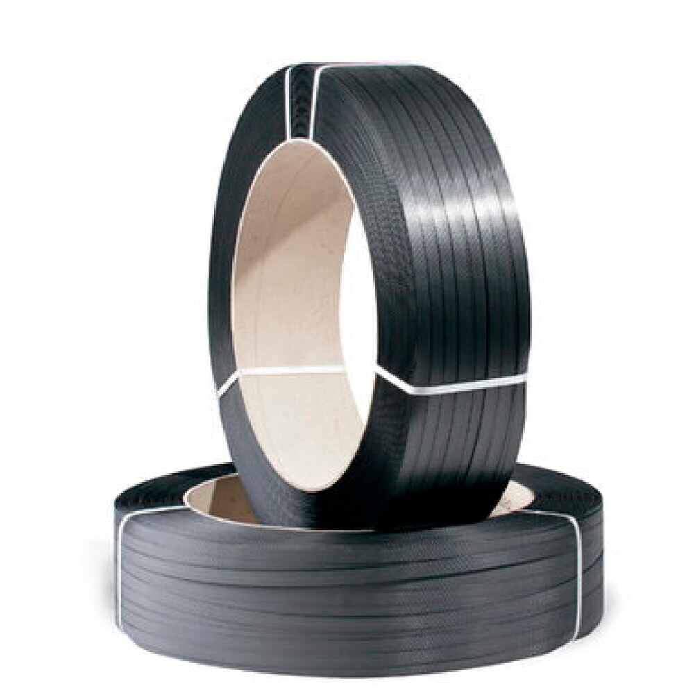 Produktabbildung: Umreifungsband aus PP, Grossrolle, 16 mm x 1.300 lfm., Kern-Ø 406 mm, Stärke 0,90 mm, schwarz