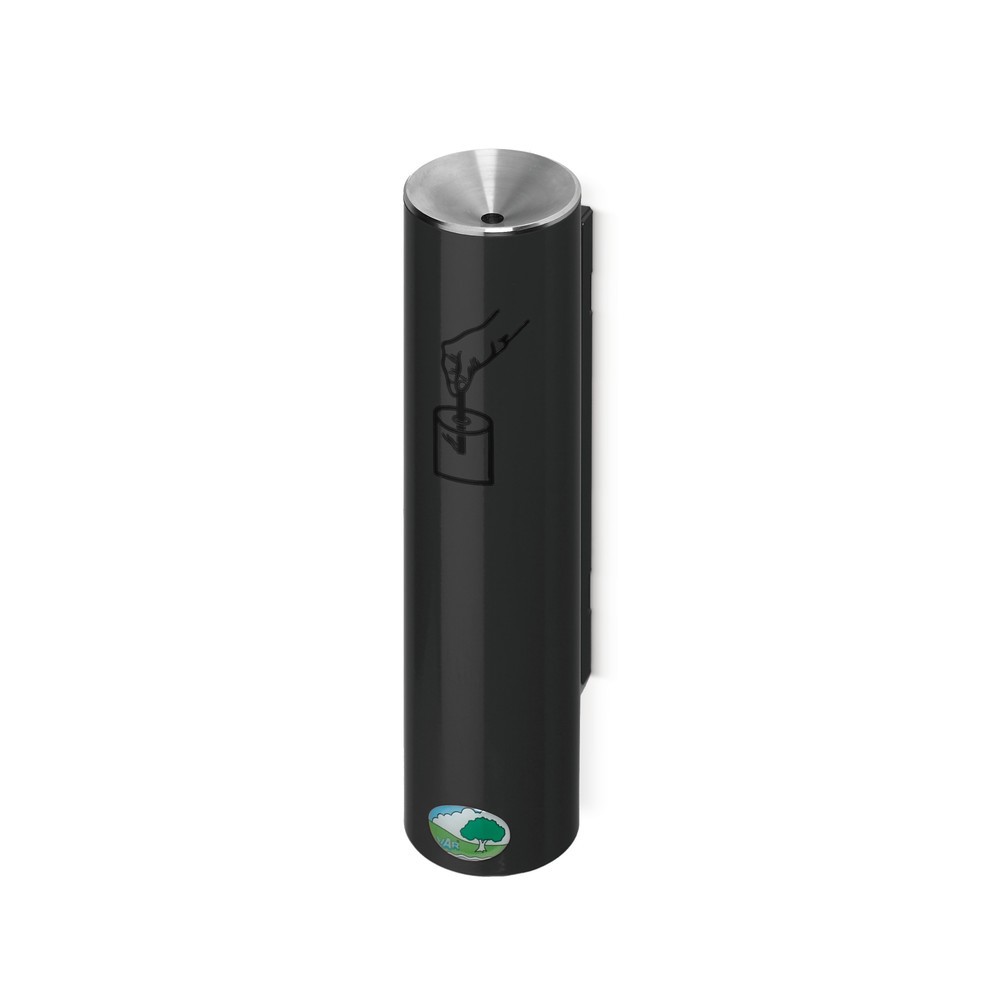 Produktabbildung: VAR® Sicherheits Ascher, selbstlöschend, Wand- oder Rohrbefestigung, schwarzgrau