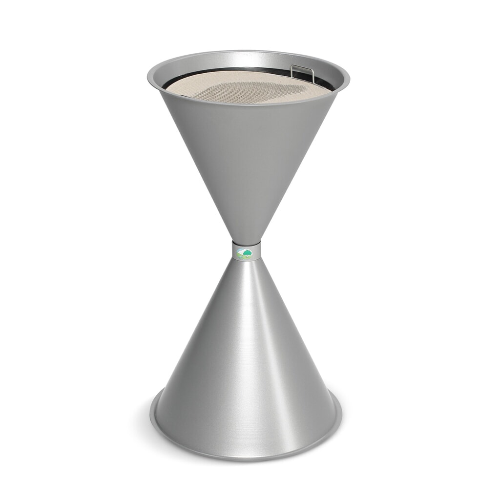 VAR® Standascher CLASSIC, Stahl, silber Produktabbildung: VAR® Standascher CLASSIC, Stahl, silber