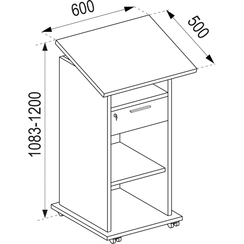 Produktabbildung Nr. 2: VCM Beamer-Stand Neta, schwarz