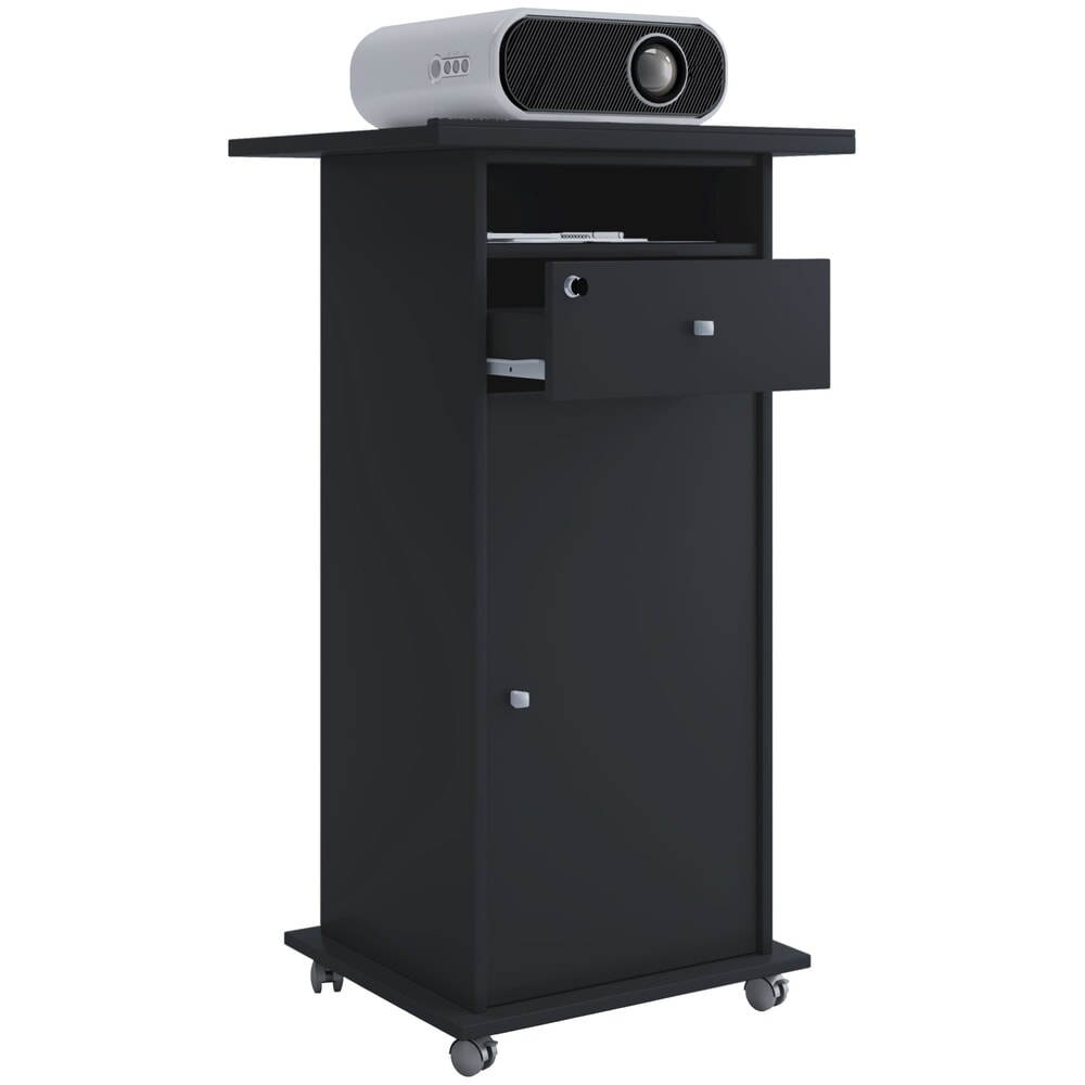 Produktabbildung Nr. 1: VCM Beamer-Stand Neta mit Tür, schwarz