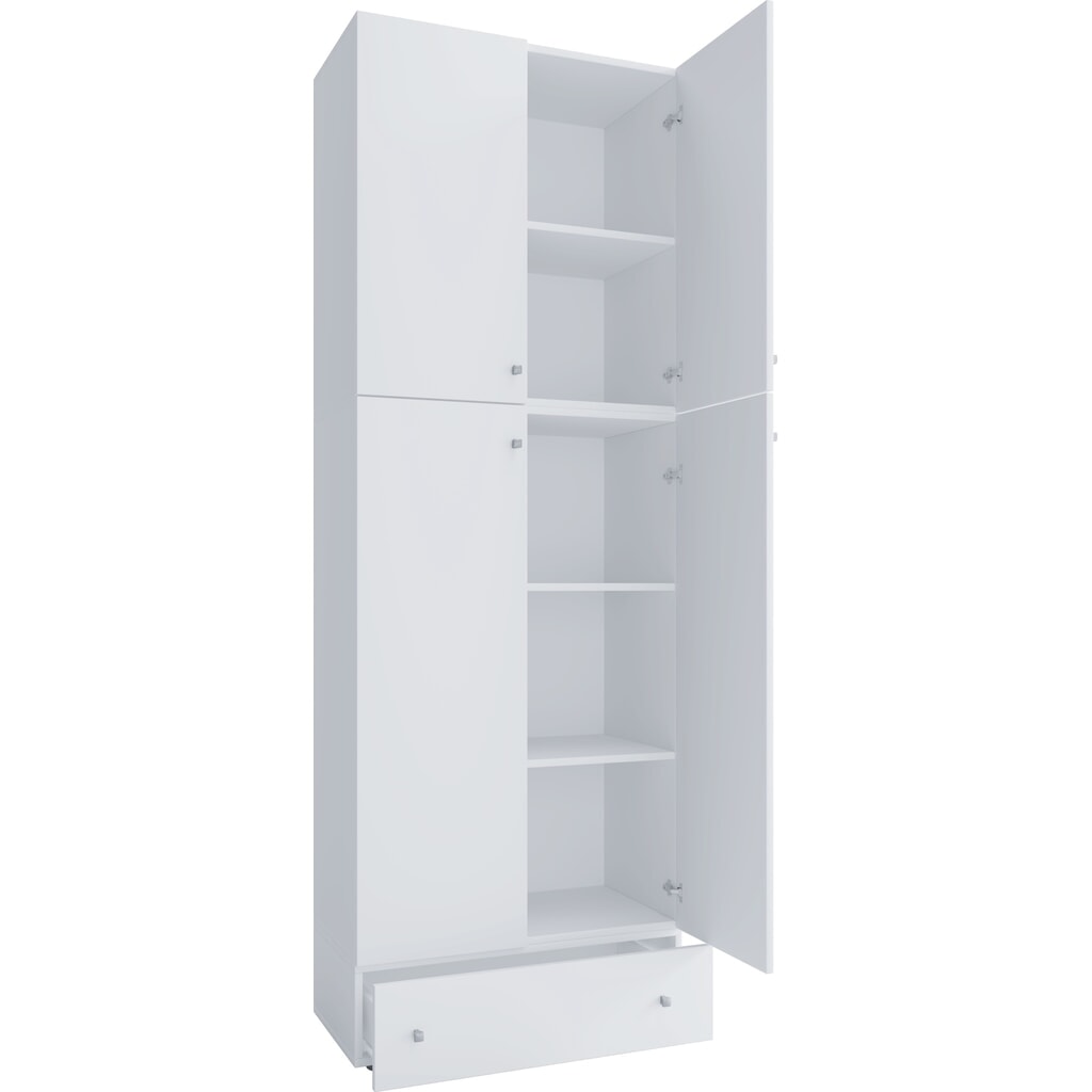 Produktabbildung: VCM Büroschrank Lona XXL Drehtüren, mit Schublade, weiss