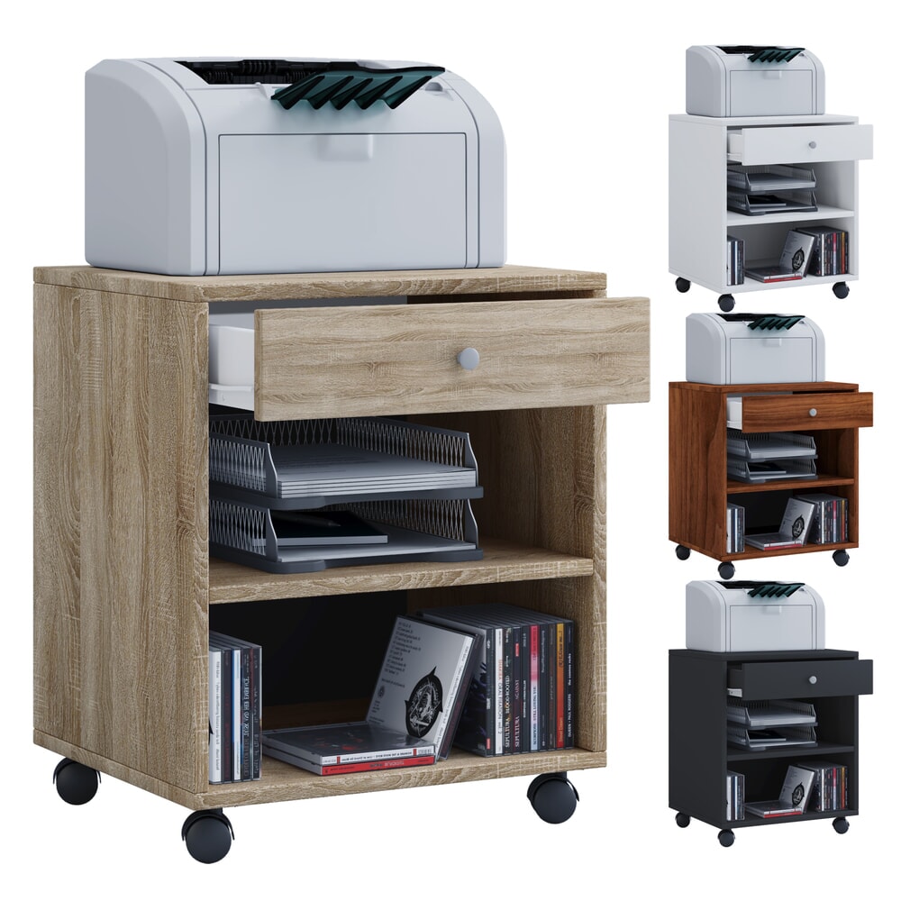 Produktabbildung: VCM Rollcontainer Salda, HxBxT 540 x 450 x 380 mm, weiss