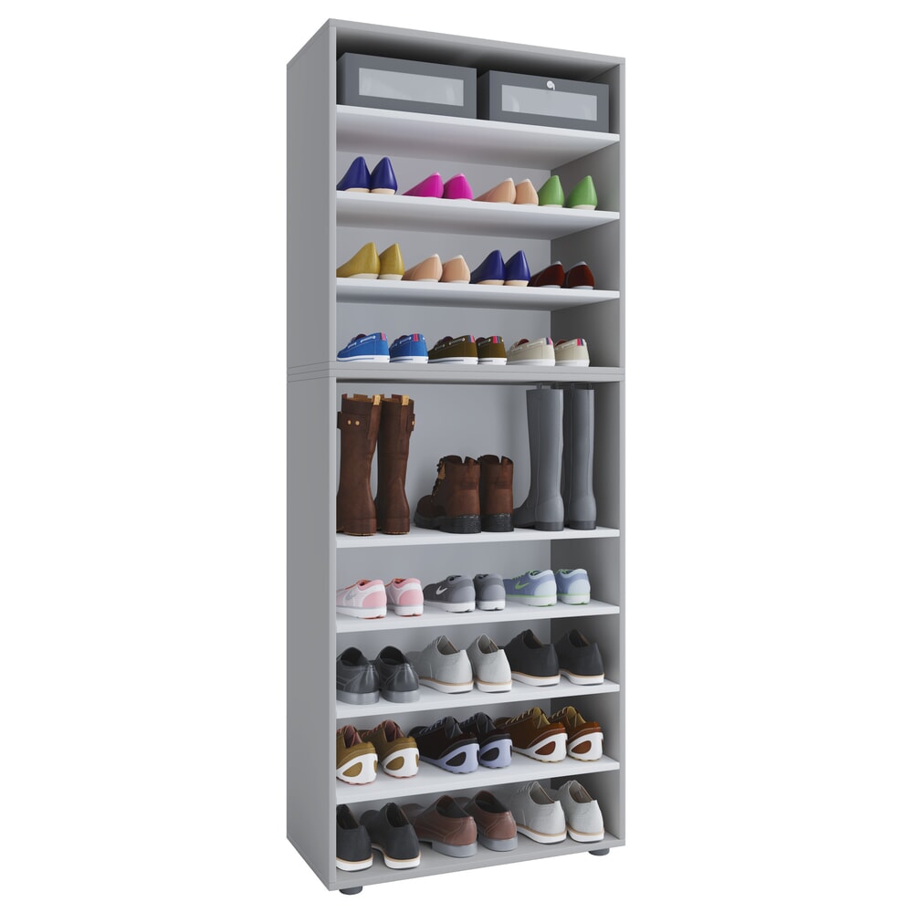 Produktabbildung: VCM Schuhregal Lona XXL 9-Fach, grau
