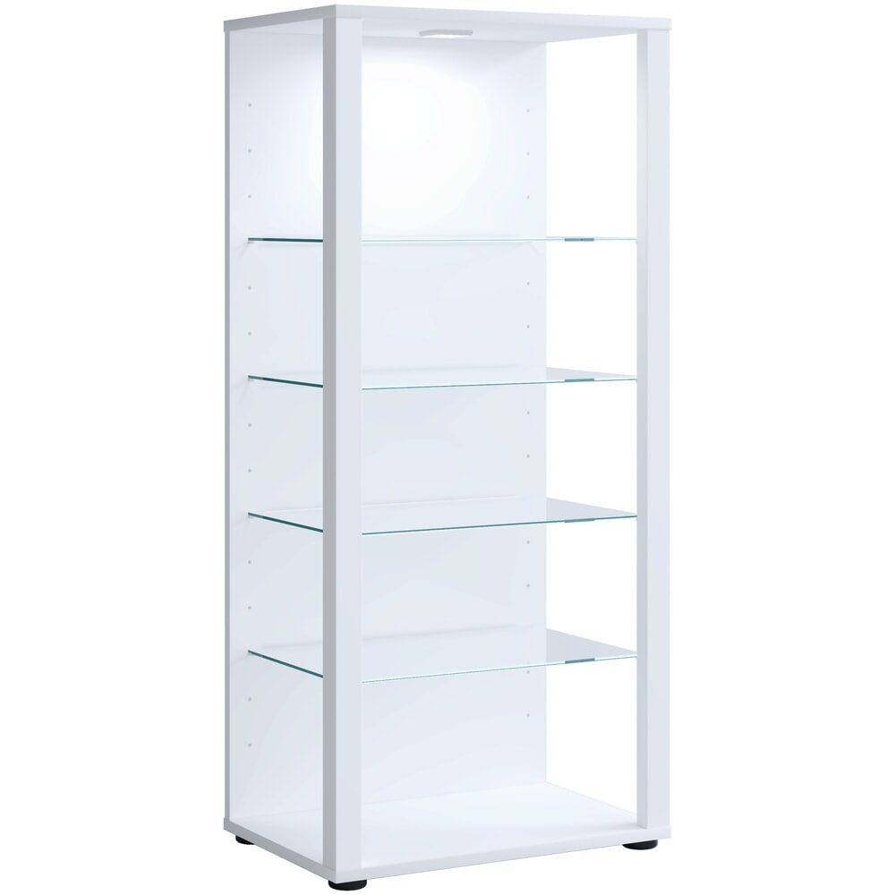 Produktabbildung: VCM Standvitrine Glasol III, weiss