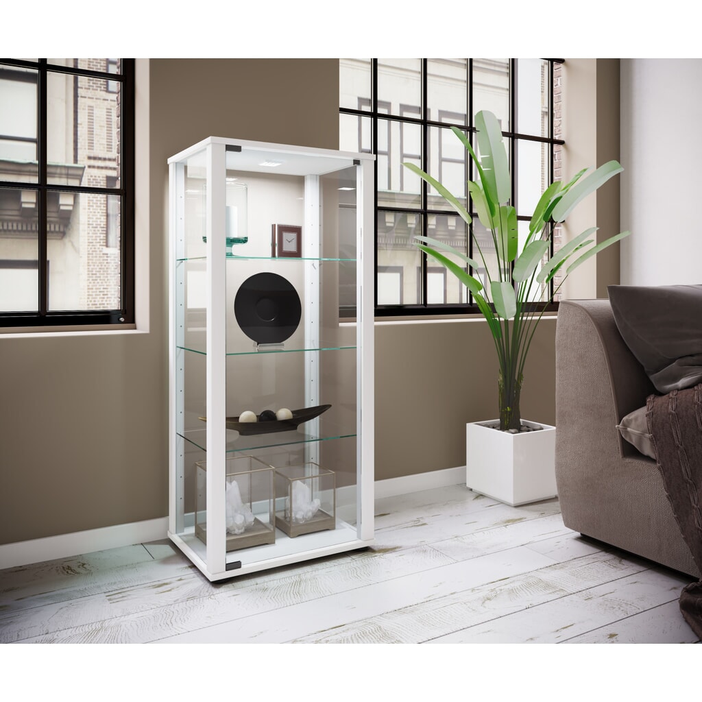 Produktabbildung Nr. 3: VCM Standvitrine Kavisa M, weiss