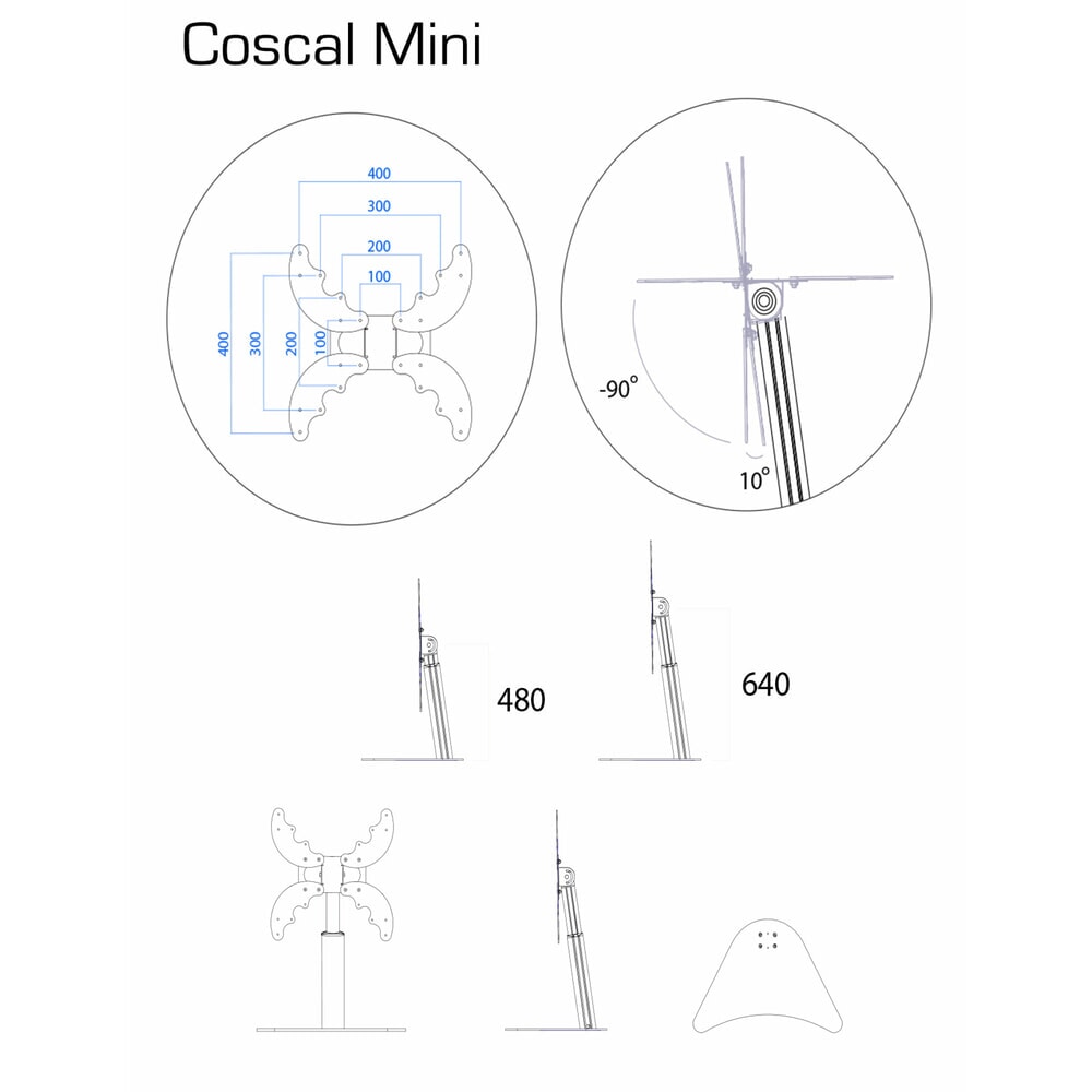 Produktabbildung Nr. 4: VCM TV-Standfuss Coscal Mini, silber
