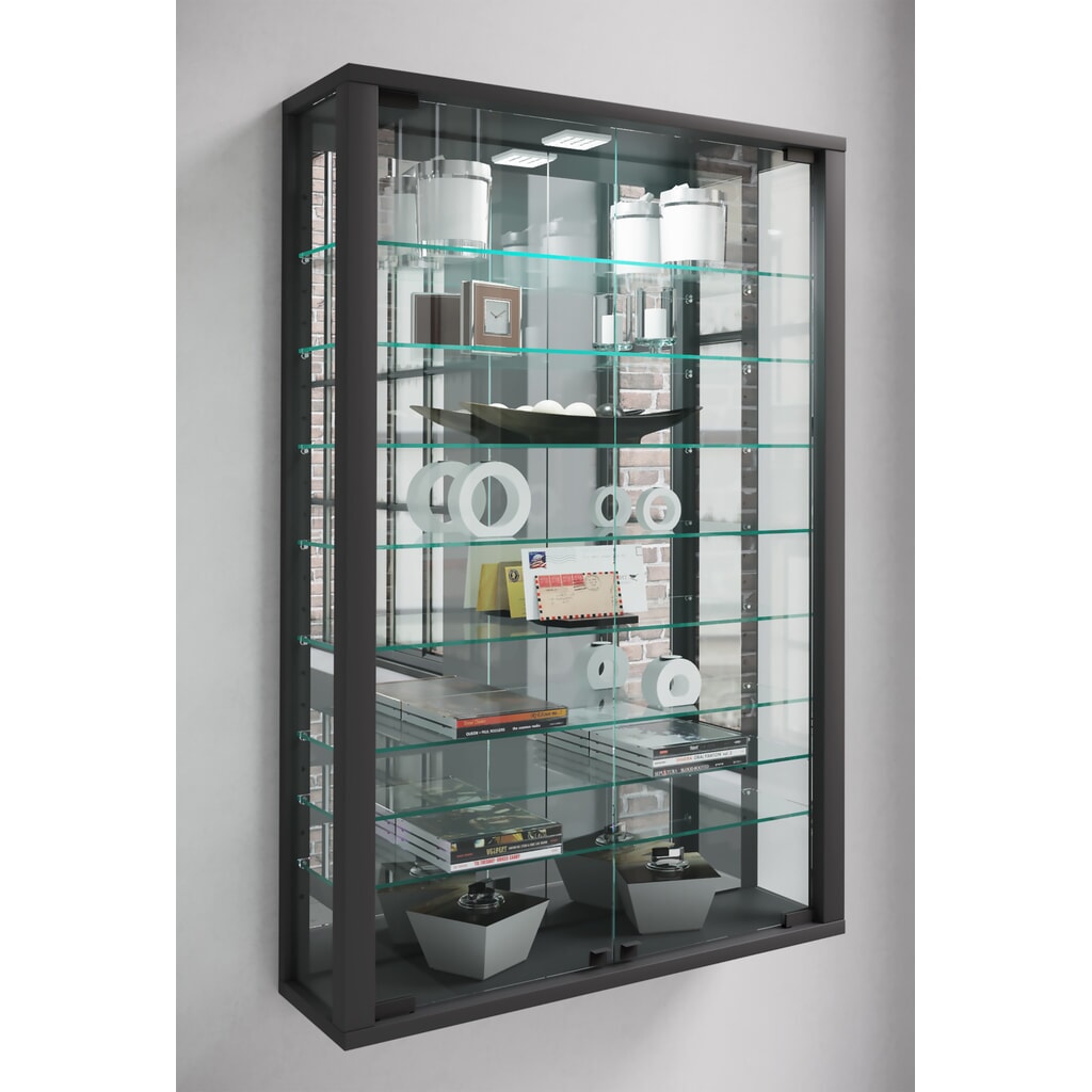 Produktabbildung Nr. 3: VCM Wandvitrine Vitrosa Mini mit Spiegel , schwarz