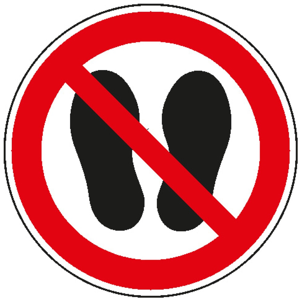 Produktabbildung: SafetyMarking® Betreten der Fläche verboten, Ø 100 mm, Folie