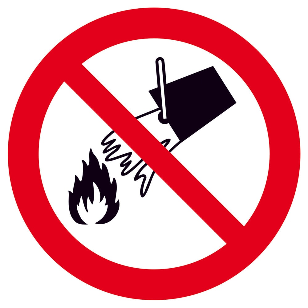 Produktabbildung: SafetyMarking® Mit Wasser löschen verboten, Ø 100 mm, Folie