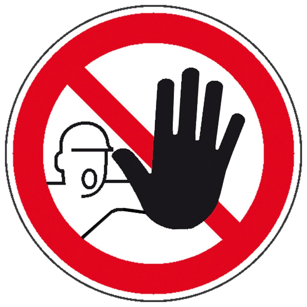 Produktabbildung: SafetyMarking® Zutritt für Unbefugte verboten, Ø 100 mm, Folie