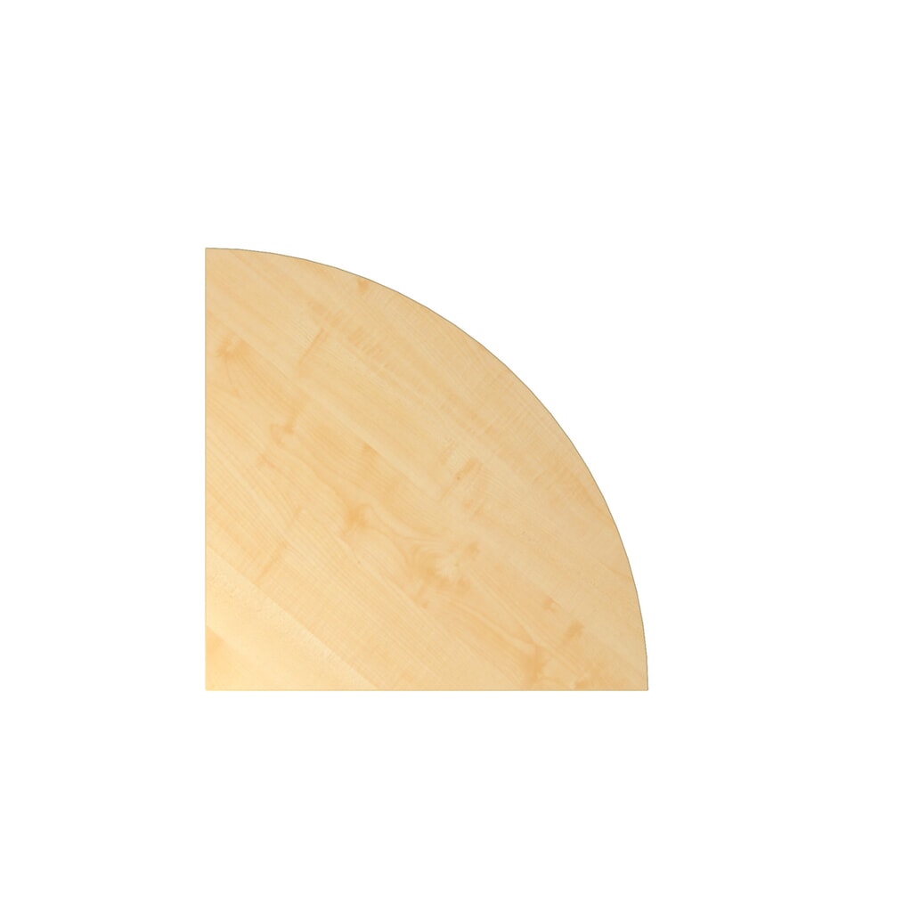 Verkettungsplatte für Schreibtisch mit Memoryschalter, Viertelkreis, BxT 800 x 800 mm, Ahorn Produktabbildung: Verkettungsplatte für Schreibtisch mit Memoryschalter, Viertelkreis, BxT 800 x 800 mm, Ahorn