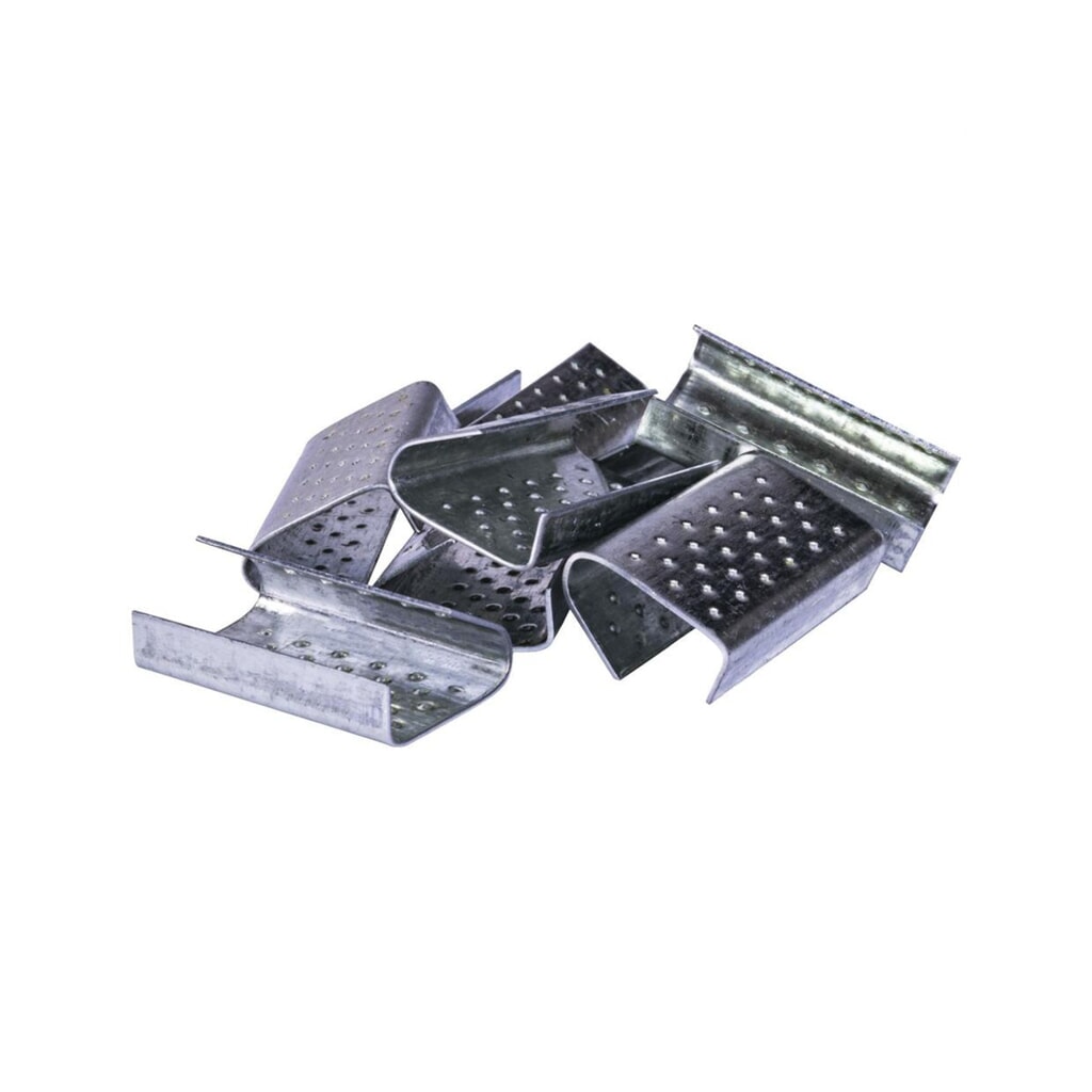 Produktabbildung: Verschlusshülsen für PP-Umreifungsband, 13 x 0,6 mm, 2.000 Stk/VE
