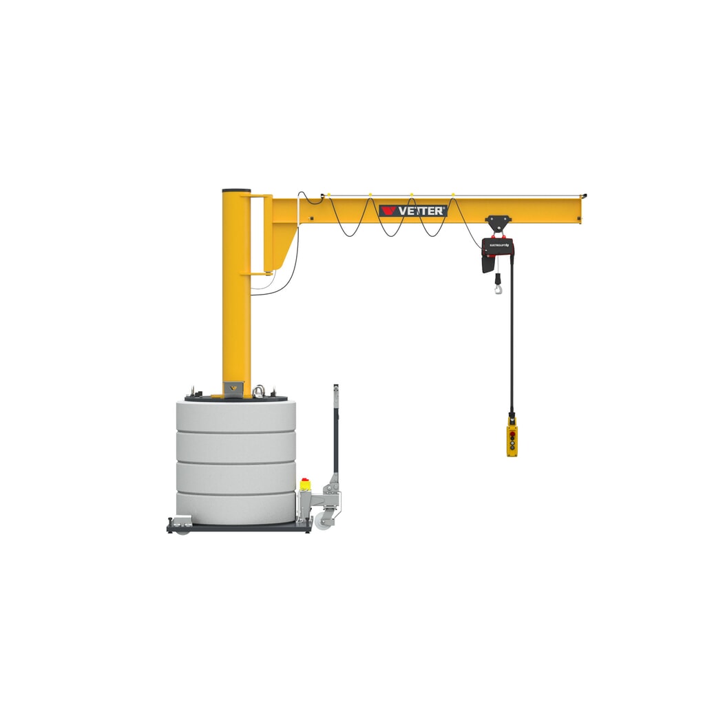VETTER® Schwenkkran inkl. LIFTKET Elektrokettenzug, Schwenkbereich 270°, Ausladung 3.000 mm, TK 125 kg Produktabbildung: VETTER® Schwenkkran inkl. LIFTKET Elektrokettenzug, Schwenkbereich 270°, Ausladung 3.000 mm, TK 125 kg