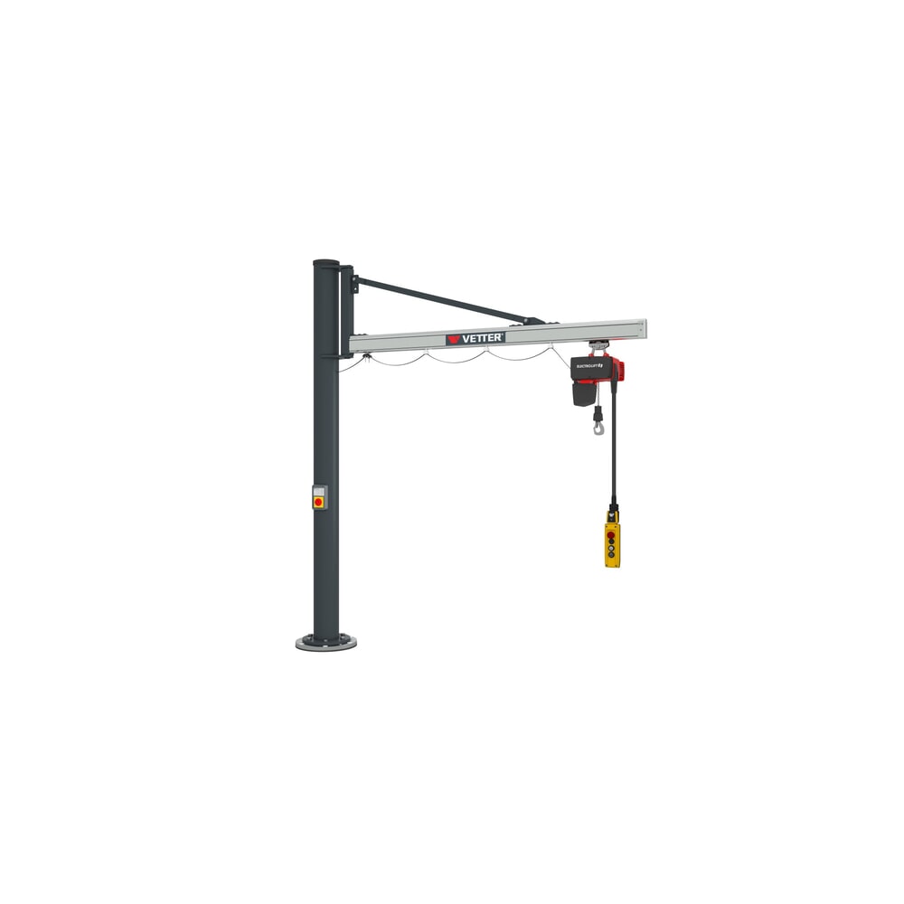 Produktabbildung Nr. 4: VETTER® Schwenkkran inkl. LIFTKET Elektrokettenzug, Säulenausführung, Ausladung 2.900 mm, TK 125 kg