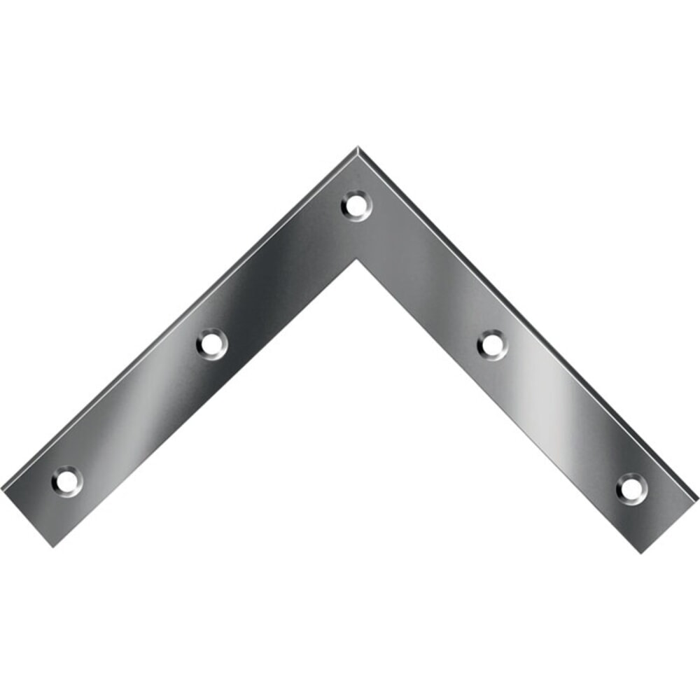 Produktabbildung: VORMANN Eckwinkel Länge 100 x 100 mm, Stahl roh blau verzinkt, Breite 15 mm Stärke 1,5 mm