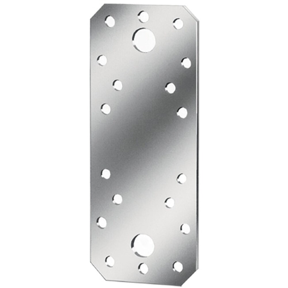 Produktabbildung: VORMANN Flachverbinder, Stahl roh sendzimirverzinkt, Länge 136 mm Breite 55 mm Stärke 2,5 mm