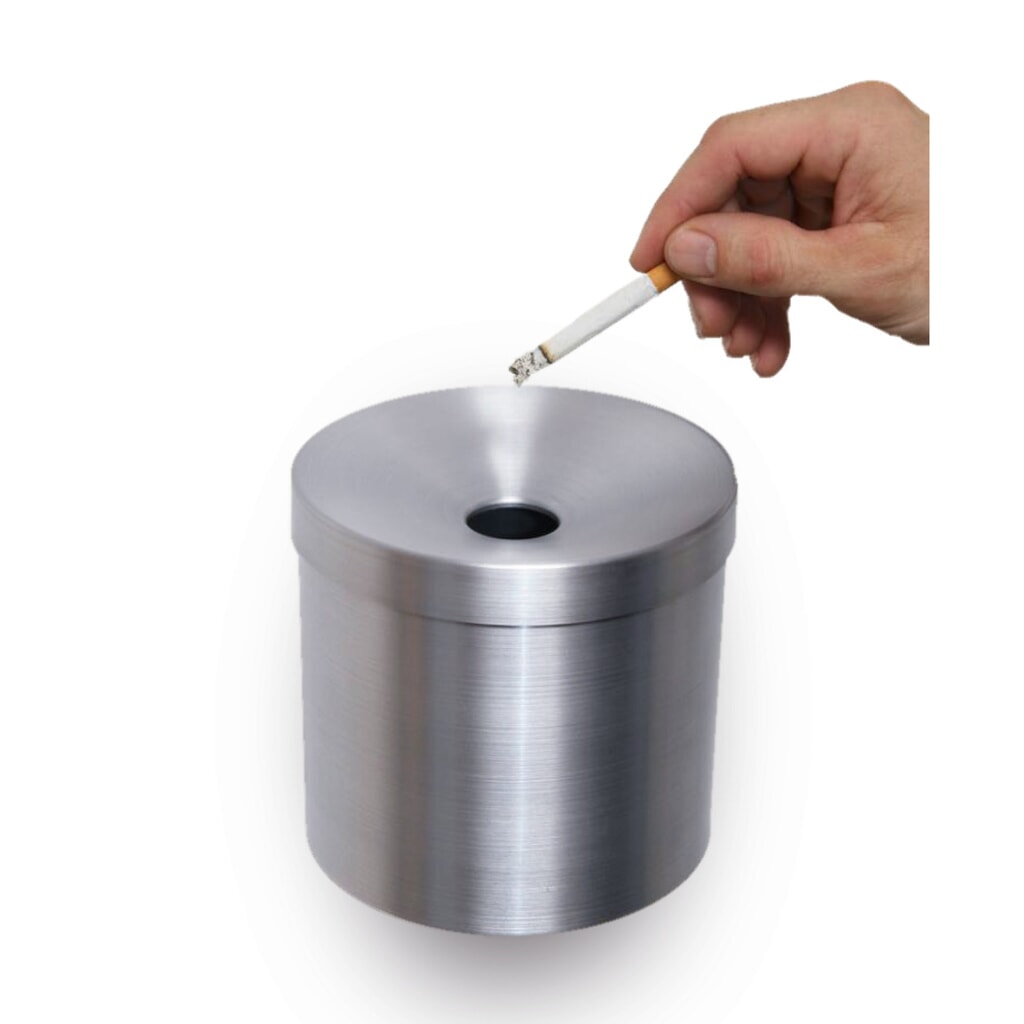 Produktabbildung: Wandascher aus Aluminium, ohne Schutzdach