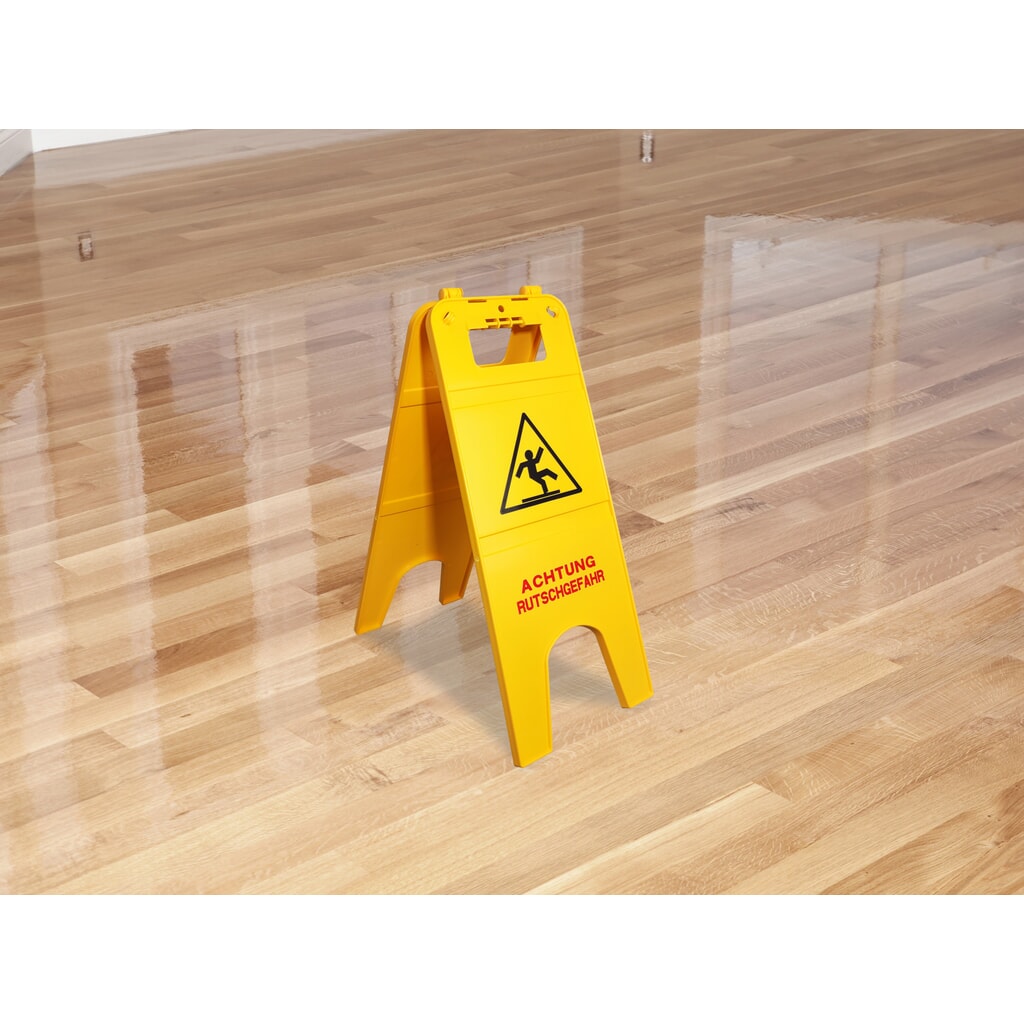 Warnschild-Set "Achtung Rutschgefahr", 2-teilig Produktabbildung Nr. 3: Warnschild-Set "Achtung Rutschgefahr", 2-teilig
