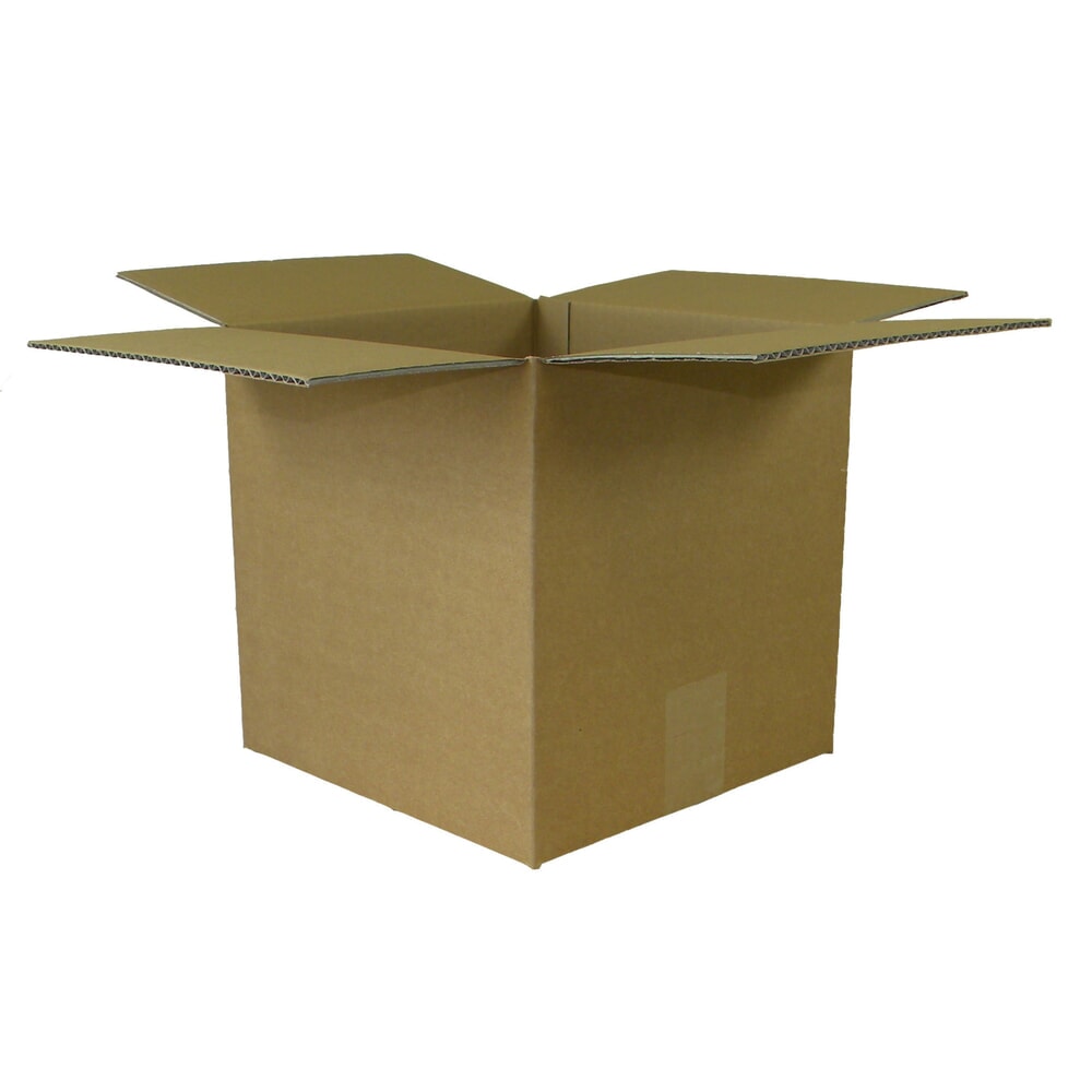 Produktabbildung: Wellpapp-Faltkarton 1-wellig, 250 x 250 x 250 mm, Qual. 1.20 B, braun