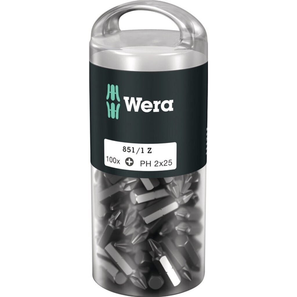 Produktabbildung: WERA Bitgrosspackung 851/1 Z PH 2 L.25mm 100St./Box