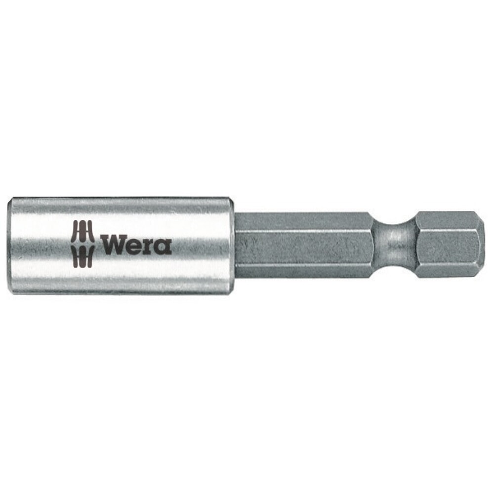 Produktabbildung: WERA Bithalter 899/4/1 1/4 Zoll F 6,3 1/4 Zoll C 6,3 Magnet,Spreng-Ri L.50mm