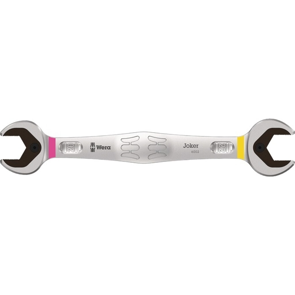 WERA Doppelmaulschlüssel 6002 Joker, matt verchromt, 20 x 22 mm Länge 261 mm Produktabbildung: WERA Doppelmaulschlüssel 6002 Joker, matt verchromt, 20 x 22 mm Länge 261 mm