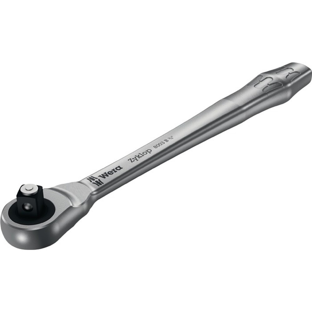 Produktabbildung: WERA D.-Knarre Zyklop Metal push 3/8 Zoll 76 Z.L.222mm