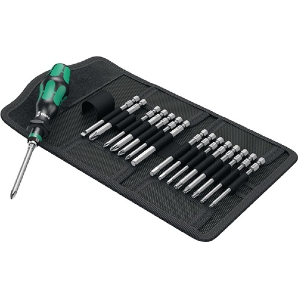Produktabbildung: Schraubendrehersatz KK 60 17-tlg.m.Wechselkl.Falt-Ta WERA