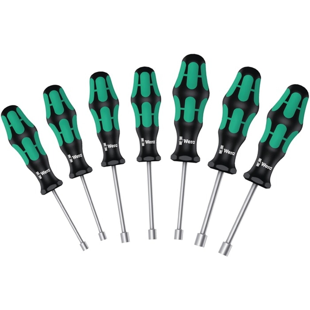WERA Sechskantsteckschlüsselsatz 395 HO 7-tlg.2K-Griff Produktabbildung: WERA Sechskantsteckschlüsselsatz 395 HO 7-tlg.2K-Griff