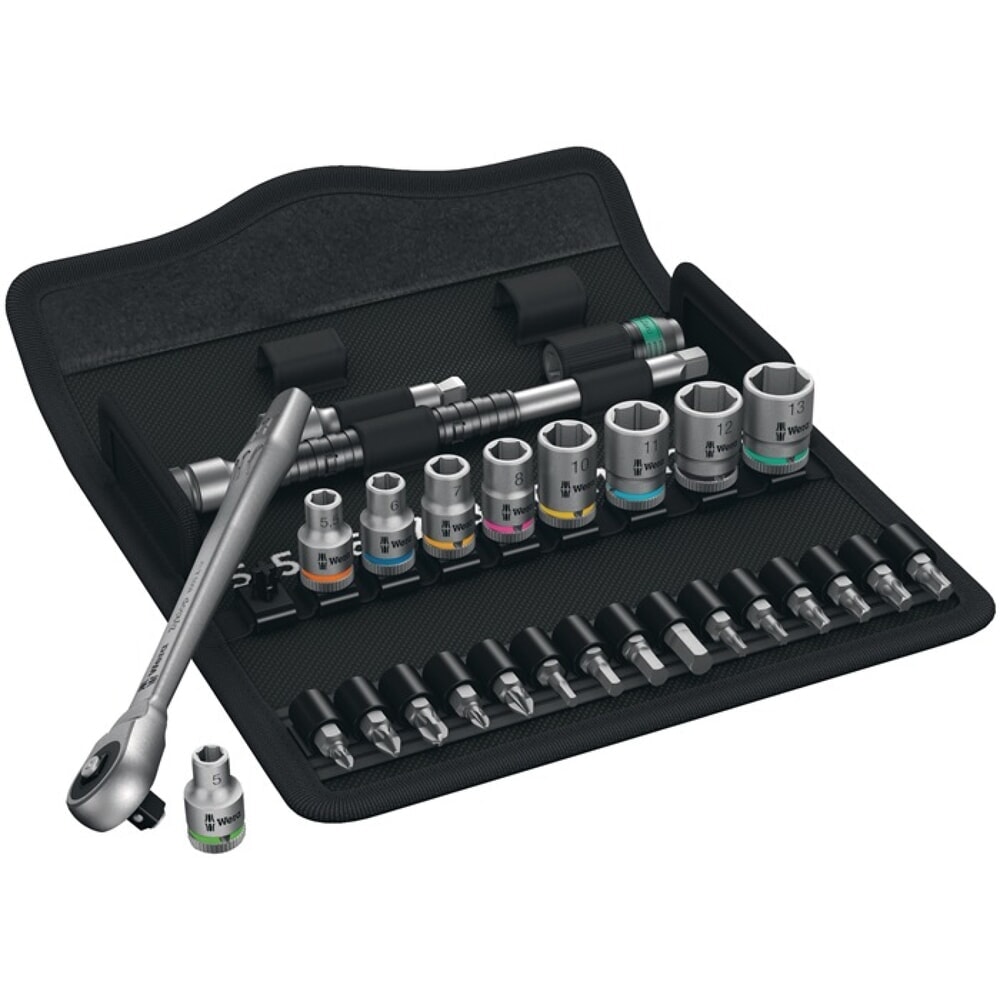 Produktabbildung: WERA Steckschlüsselsatz Zyklop Metal 29-tlg.3/8 Zoll SW 8-19mm Z.72 6KT
