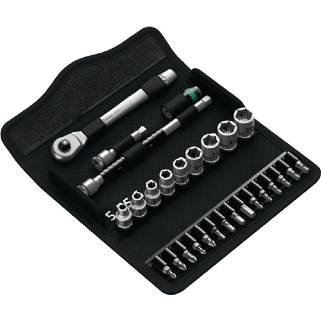 Produktabbildung: Steckschlüsselsatz 1/4 Zoll 28 teilig sw 5,5 bis sw 13 Zyklop Metal switch Knarre