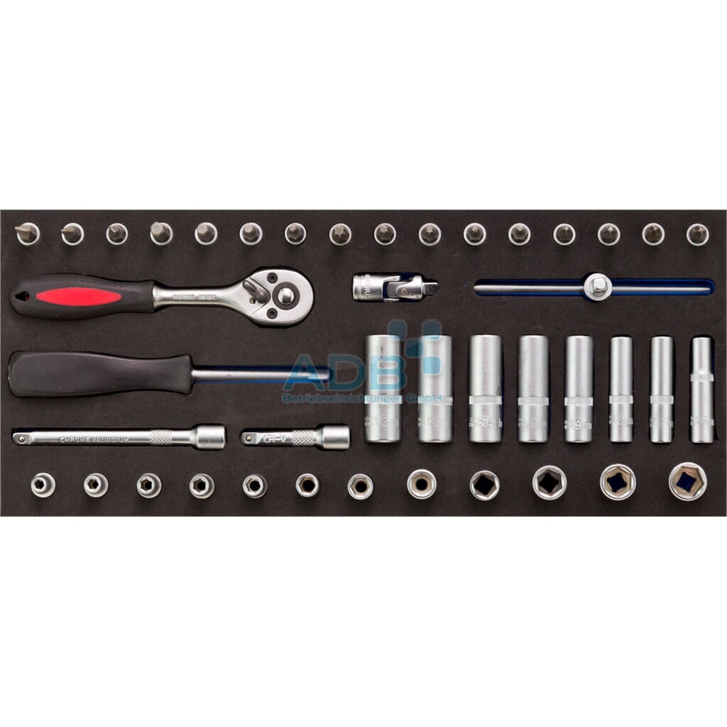 Produktabbildung Nr. 2: Steckschlüssel-Garnitur 1/4", 42-tlg.