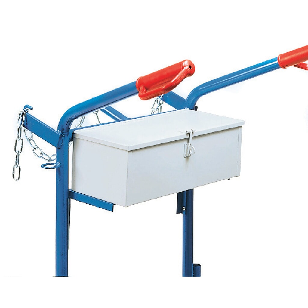 Produktabbildung: Werkzeugkasten für fetra® Stahlflaschen-Karre, für 2 Stahlflaschen, HxBxT 150 x 450 x 200 mm