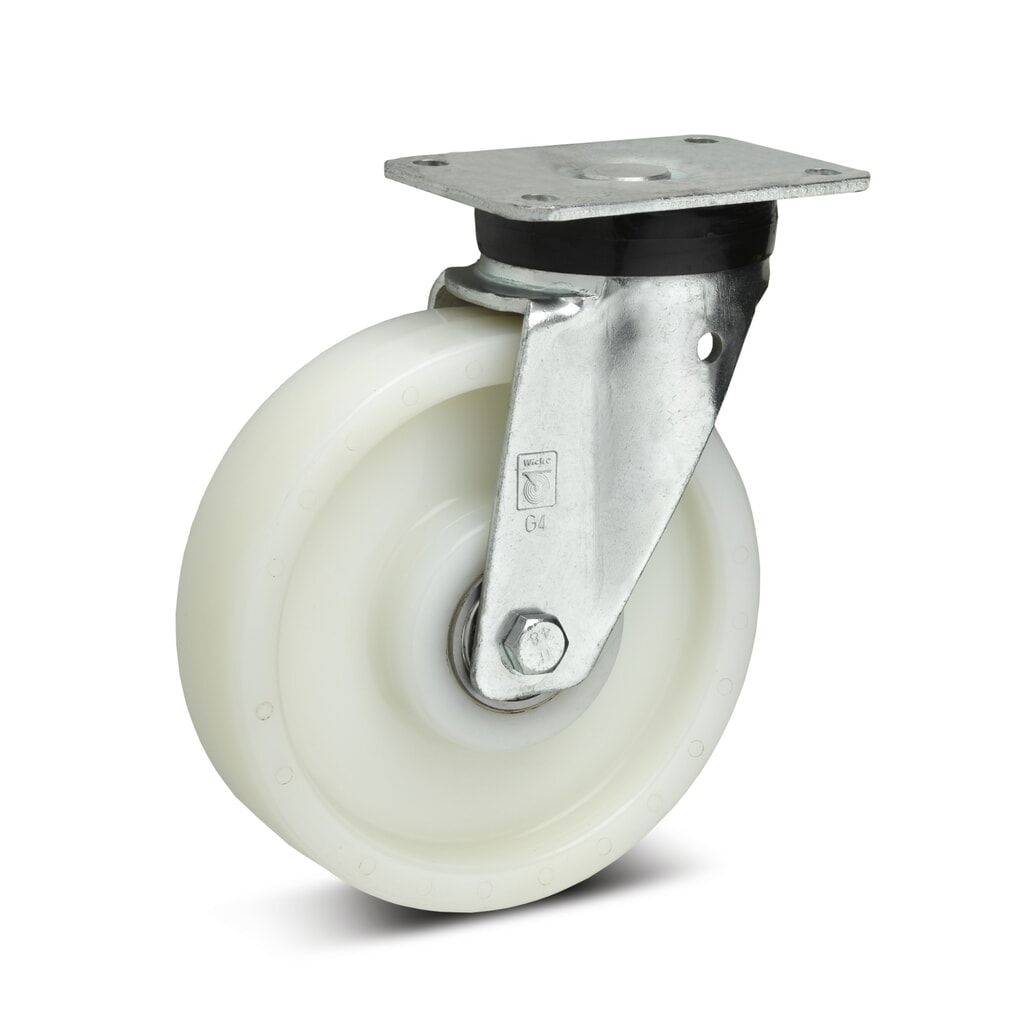 Produktabbildung: Wicke Schwerlast-Lenkrolle Polyamid, Rillenkugellager, Ø x Breite 100 x 35 mm, TK 500 kg