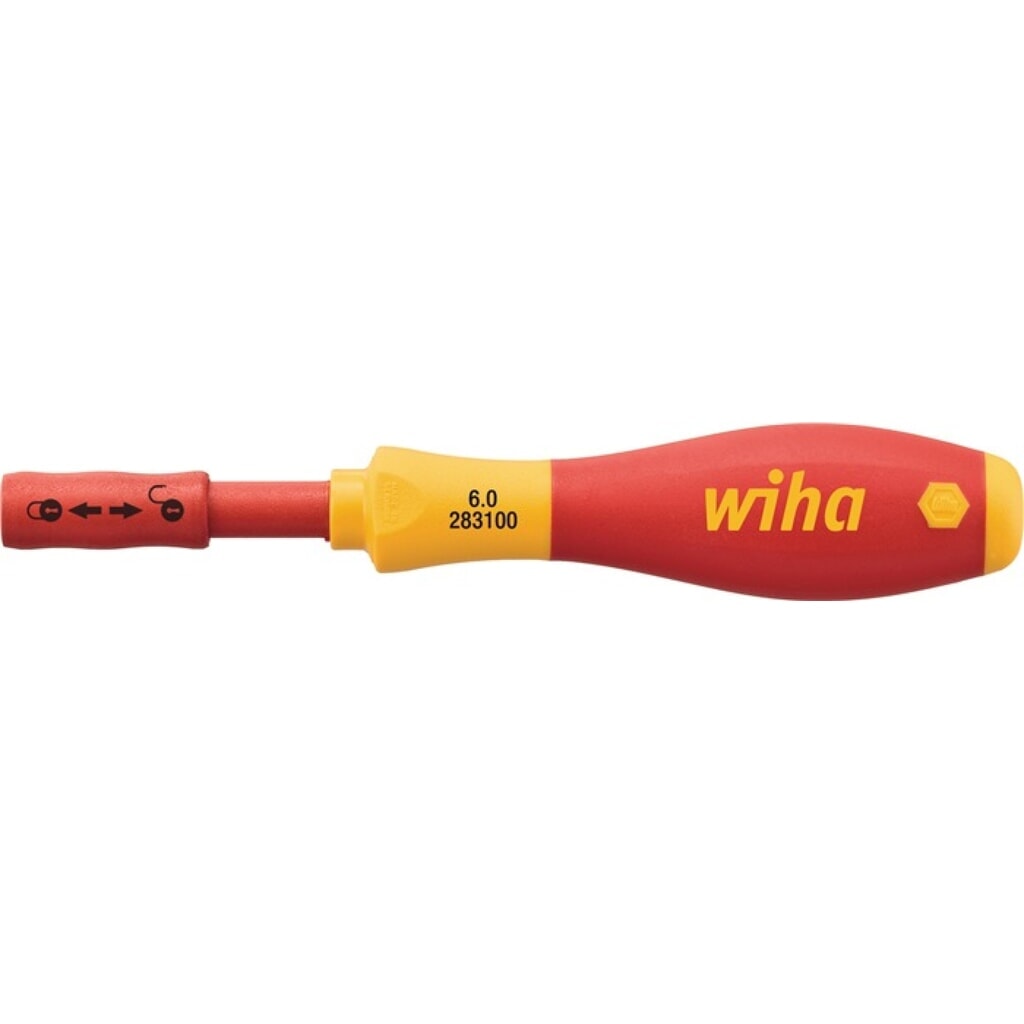 WIHA Bithalter SoftFinish electric slimVario VDE Gesamt-L.160mm f.6mm slimBits Produktabbildung: WIHA Bithalter SoftFinish electric slimVario VDE Gesamt-L.160mm f.6mm slimBits