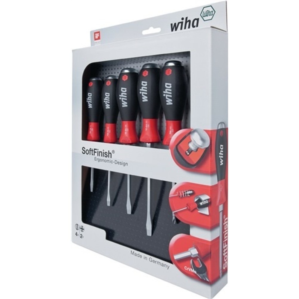 Produktabbildung: Schraubendrehersatz 6tlg. Schlitz 3,5/4,5/5,5/6,5/PH 1/2 6KT-Klinge/Ansatz
