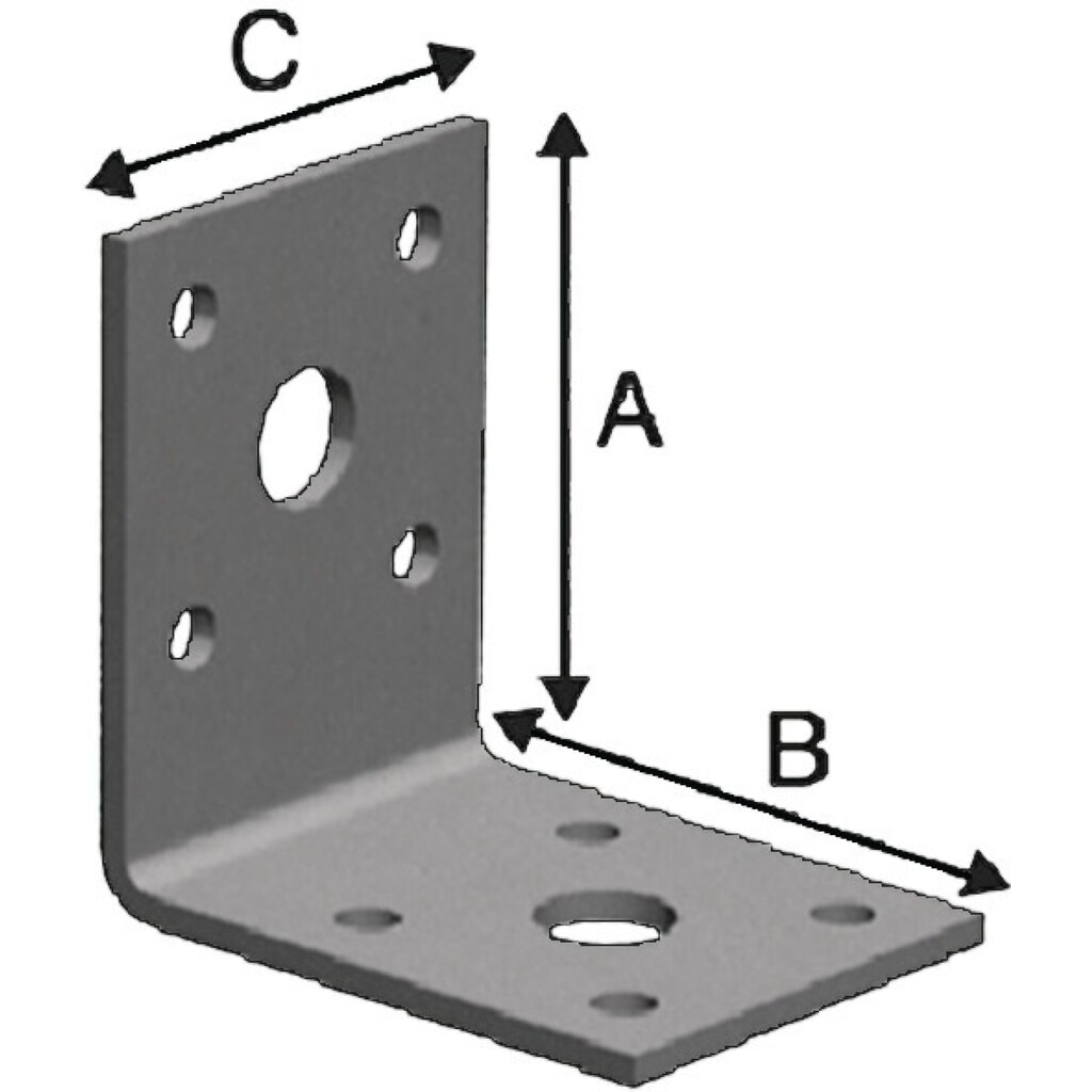 Produktabbildung: Winkelverb.FLVW40/100 FLVW40/100 53x53mm S.2,5mm 100 St./VE SIMPSON STRONG TIE