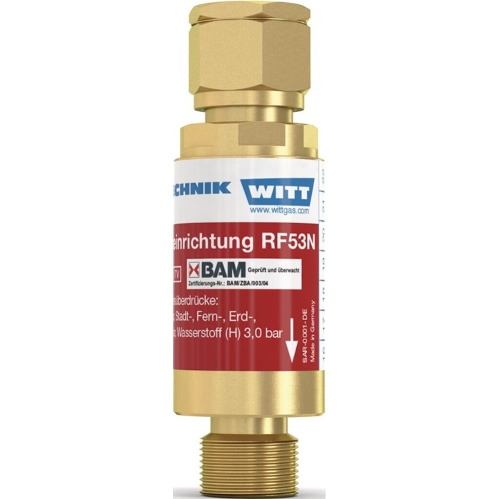 WITT Sicherheitseinrichtung TYP RF 53 N, Brenngas, G 3/8″ LH Produktabbildung: WITT Sicherheitseinrichtung TYP RF 53 N, Brenngas, G 3/8″ LH